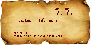 Trautman Tímea névjegykártya