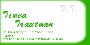 timea trautman business card