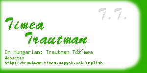 timea trautman business card